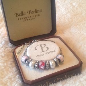 Bella Perlina Silver & Pink Bracelet